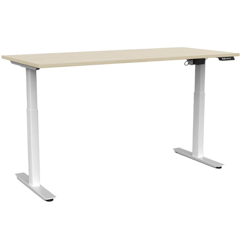 Agile Electric 2-Column Individual Desk 1800 x 800 / Nordic Maple / White