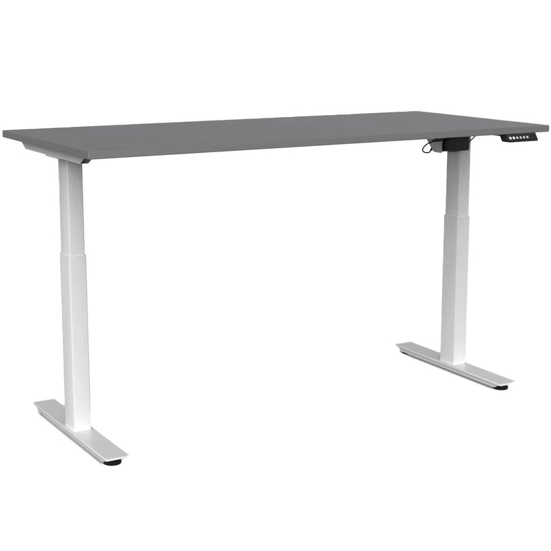 Agile Electric 2-Column Individual Desk 1800 x 800 / Silver / White
