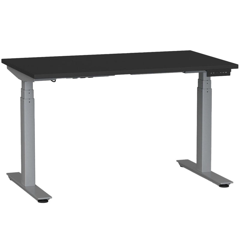 Agile Electric 3-Column Individual Desk 1200 x 700 / Black / Silver