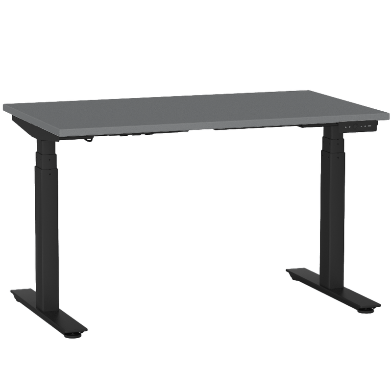 Agile Electric 3-Column Individual Desk 1200 x 700 / Silver / Black