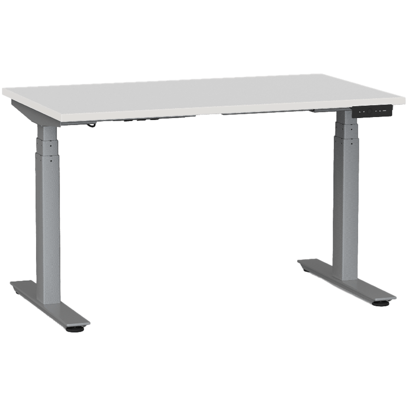 Agile Electric 3-Column Individual Desk 1200 x 700 / White / Silver