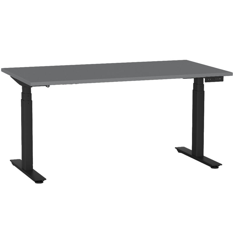 Agile Electric 3-Column Individual Desk 1500 x 800 / Silver / Black