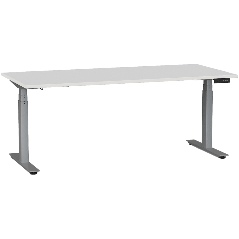 Agile Electric 3-Column Individual Desk 1800 x 800 / White / Silver