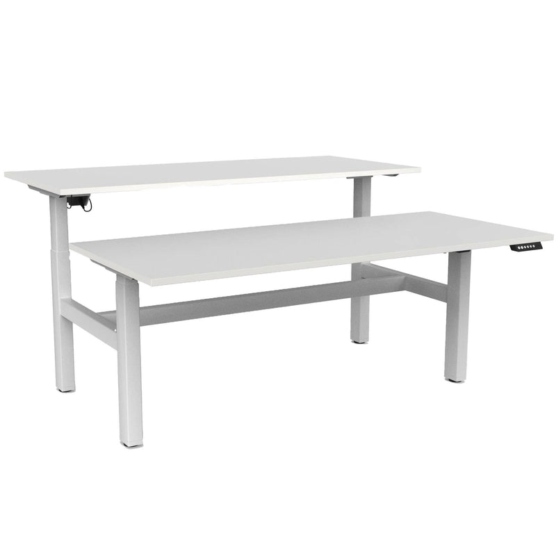 Agile Electric 3-Column Shared Desk 1800 x 800 / White / White