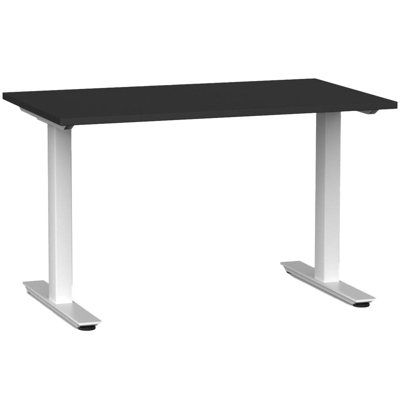 Agile Fixed Height Desk 1200 x 700 / Black / White