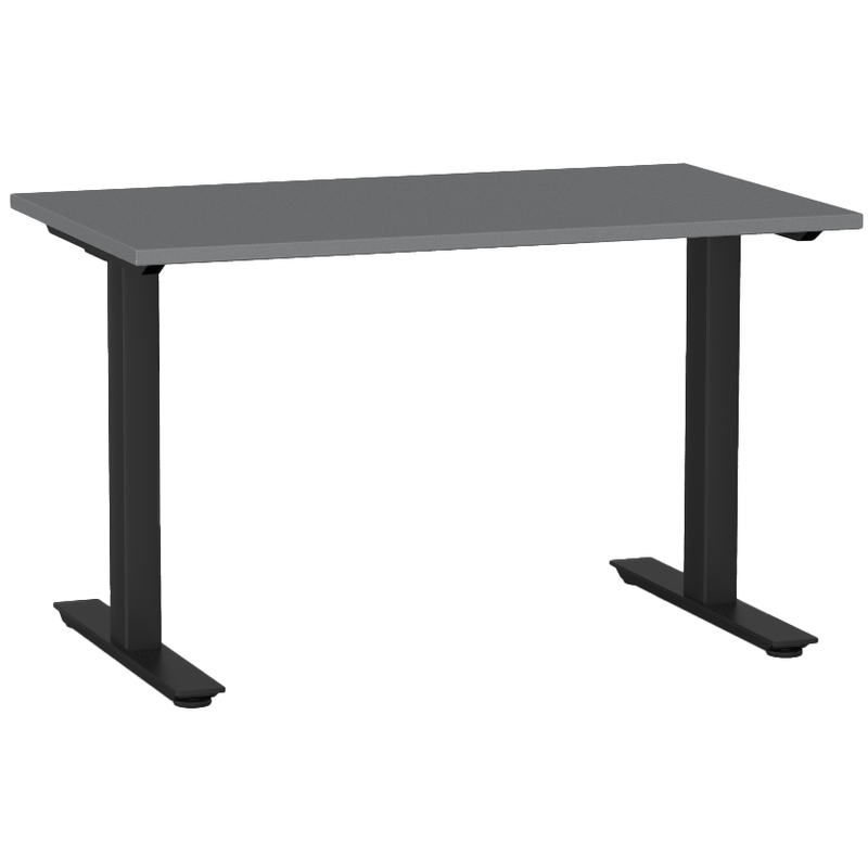 Agile Fixed Height Desk 1200 x 700 / Silver / Black