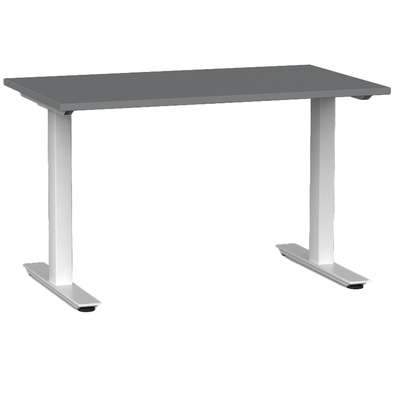 Agile Fixed Height Desk 1200 x 700 / Silver / White