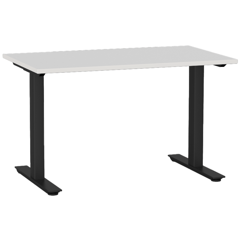 Agile Fixed Height Desk 1200 x 700 / White / Black