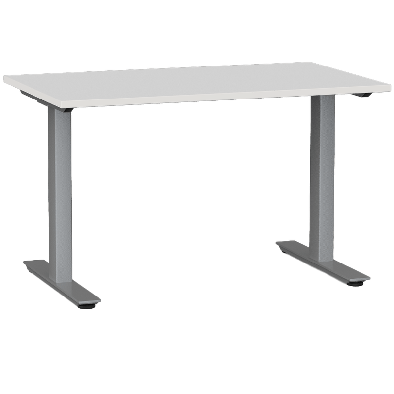 Agile Fixed Height Desk 1200 x 700 / White / Silver