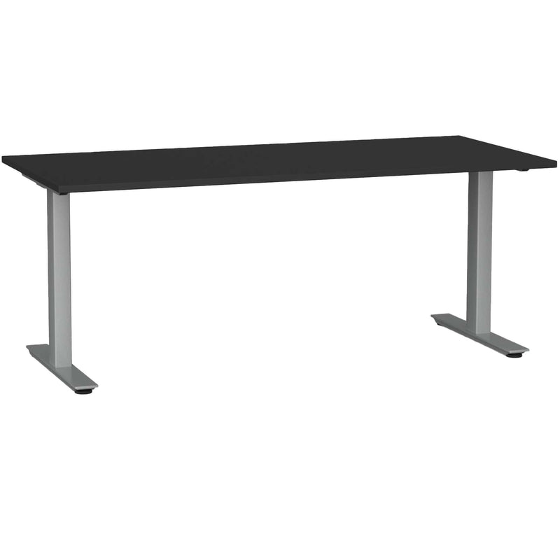 Agile Fixed Height Desk 2000 x 700 / Black / Silver