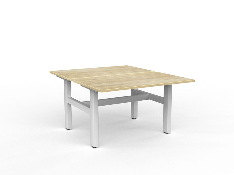 Agile Fixed Height Shared Desk 1200 x 700 / Atlantic Oak / White