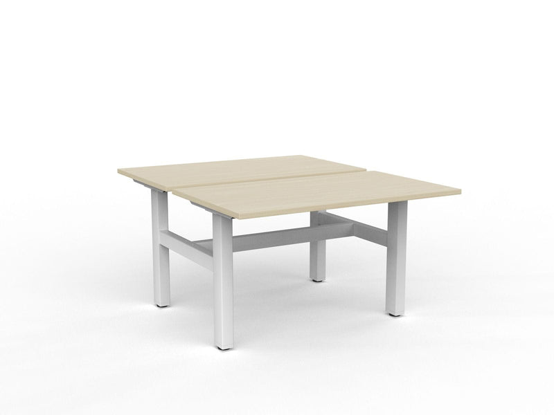 Agile Fixed Height Shared Desk 1200 x 700 / Nordic Maple / White