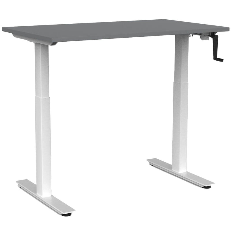 Agile Winder Height Adjustable Desk 1200 x 700 / Silver / White