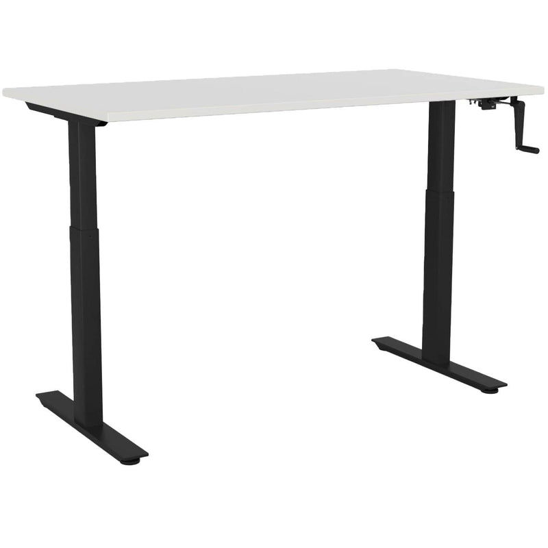 Agile Winder Height Adjustable Desk 1500 x 800 / White / Black