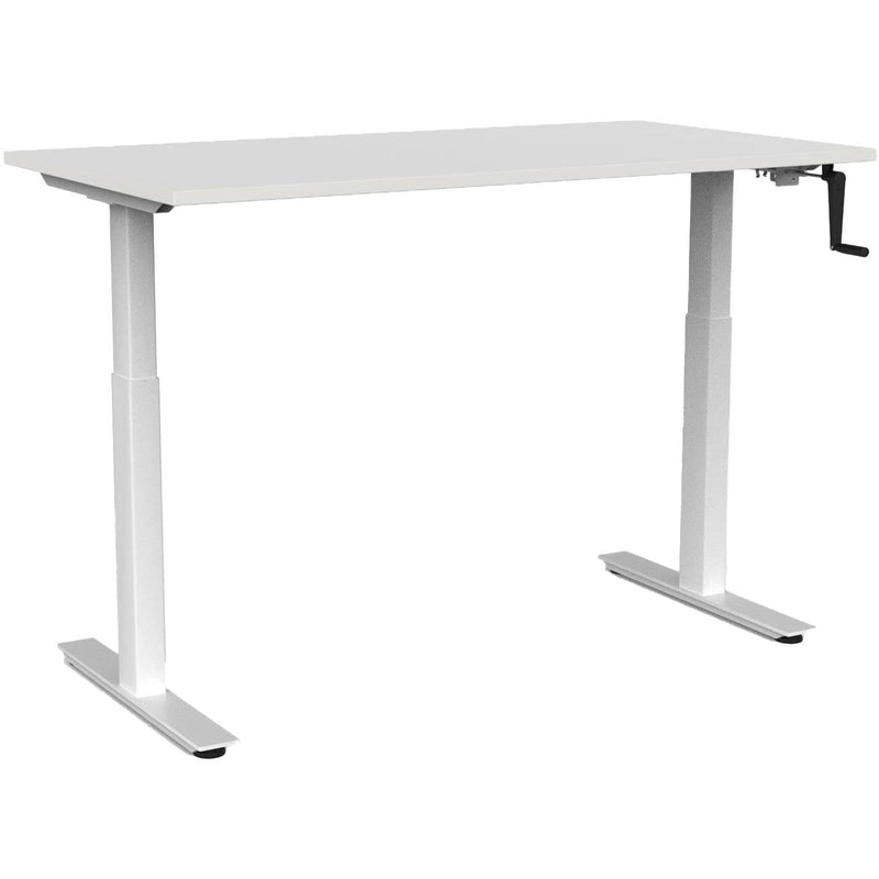 Agile Winder Height Adjustable Desk 1500 x 800 / White / White