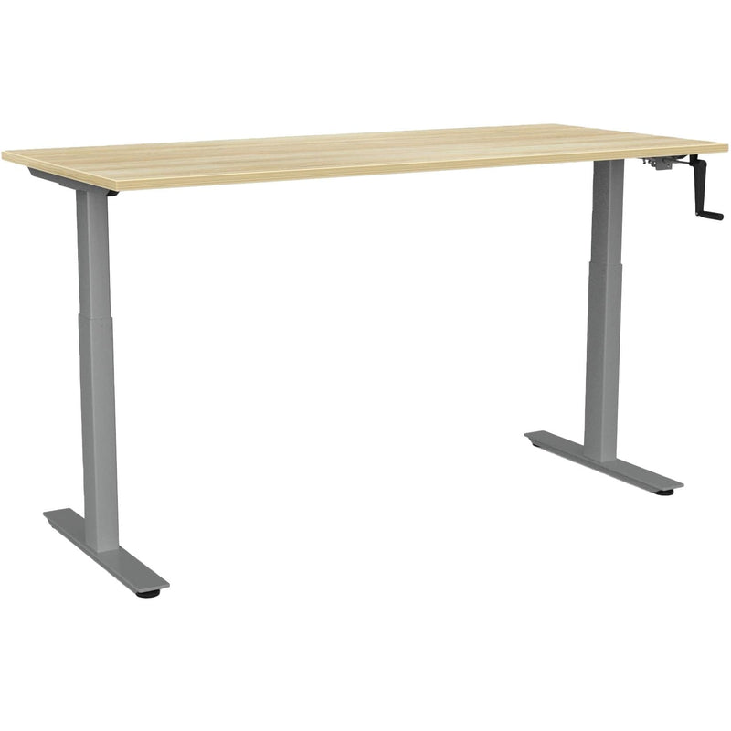 Agile Winder Height Adjustable Desk 1800 x 800 / Atlantic Oak / Silver