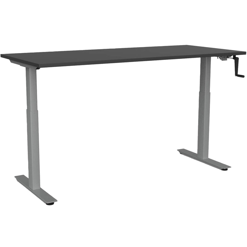 Agile Winder Height Adjustable Desk 1800 x 800 / Black / Silver