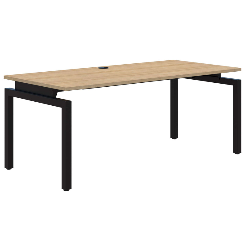 Balance Fixed Height Single Desk 1200 x 700 / Classic Oak Naturale / Black