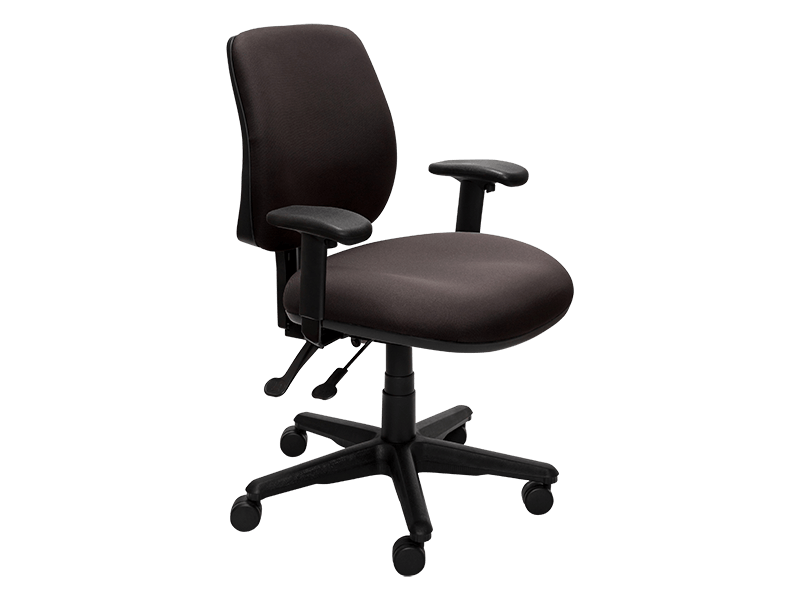 Buro Roma 2 Lever Mid Back Black / With Arms / Unassembled