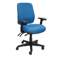 Buro Roma 3 Lever High Back Dark Blue / With Arms / Unassembled