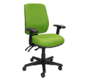 Buro Roma 3 Lever High Back Green / With Arms / Unassembled
