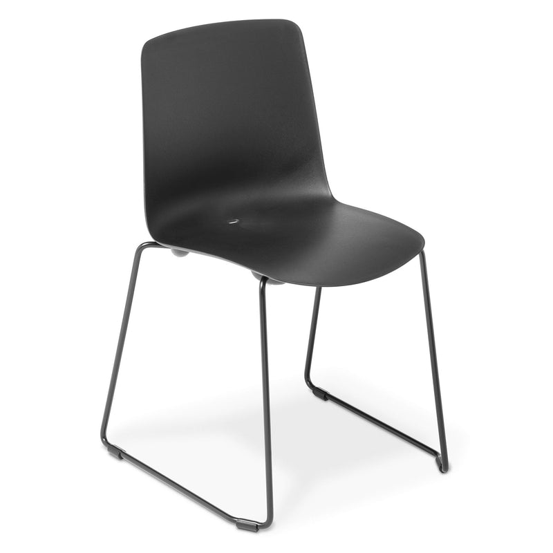 Coco Visitor Chair Black / Sled