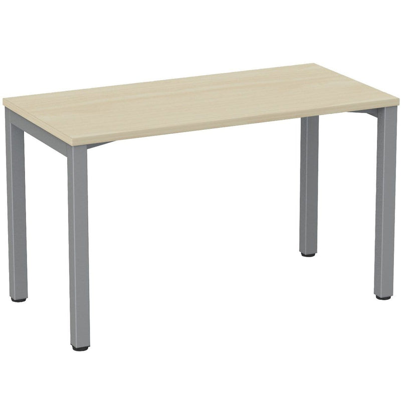 Cubit Fixed Height Desk 1200 x 700 / Nordic Maple / Silver