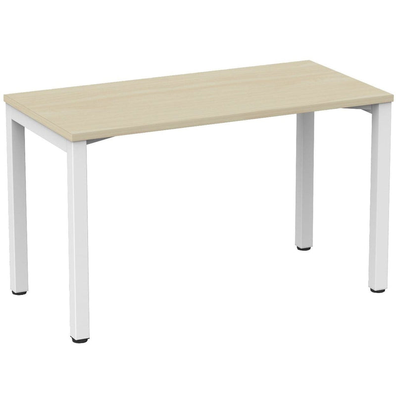 Cubit Fixed Height Desk 1200 x 700 / Nordic Maple / White