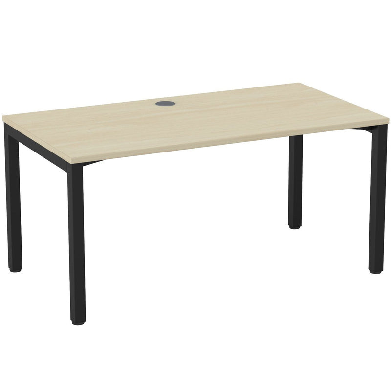 Cubit Fixed Height Desk 1500 x 800 / Nordic Maple / Black