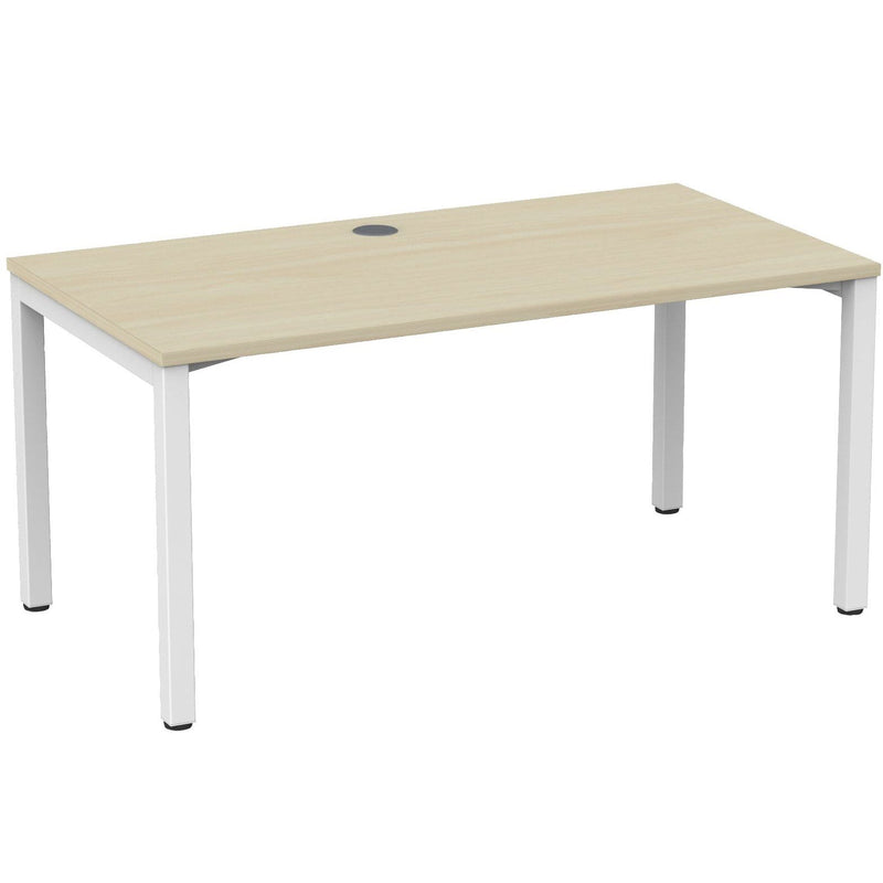Cubit Fixed Height Desk 1500 x 800 / Nordic Maple / White