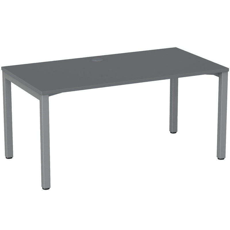 Cubit Fixed Height Desk 1500 x 800 / Silver / Silver