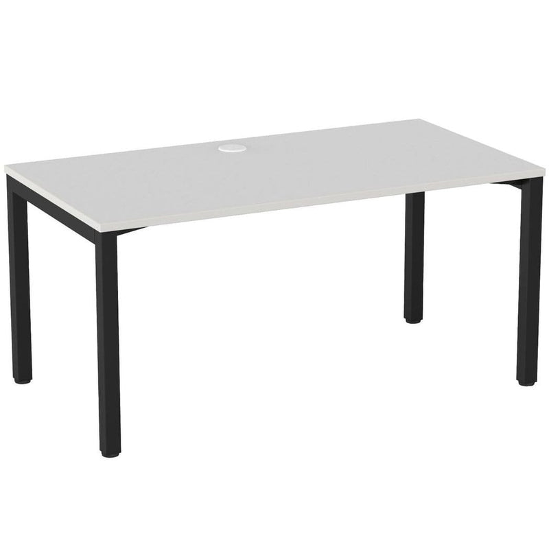Cubit Fixed Height Desk 1500 x 800 / White / Black