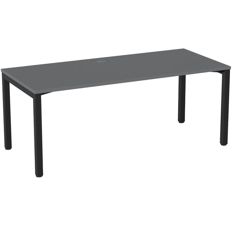 Cubit Fixed Height Desk 1800 x 800 / Silver / Black