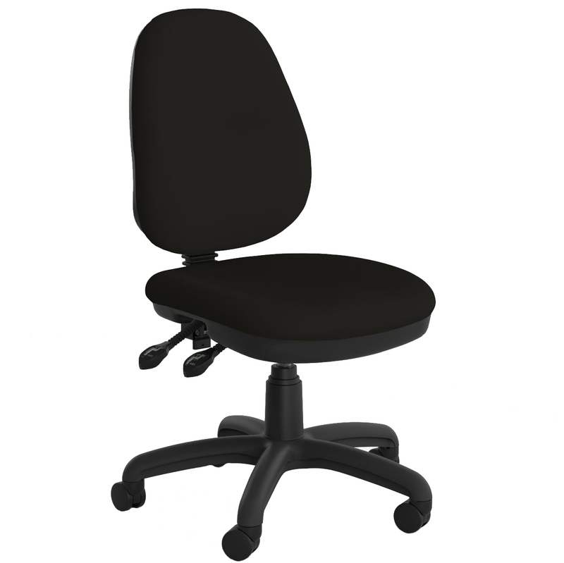 Evo High Back 2 Lever Chair Ebony / Without