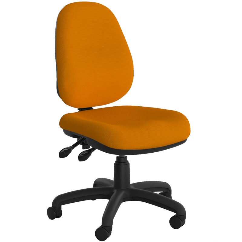 Evo Luxe High Back Chair Bright Orange / Without