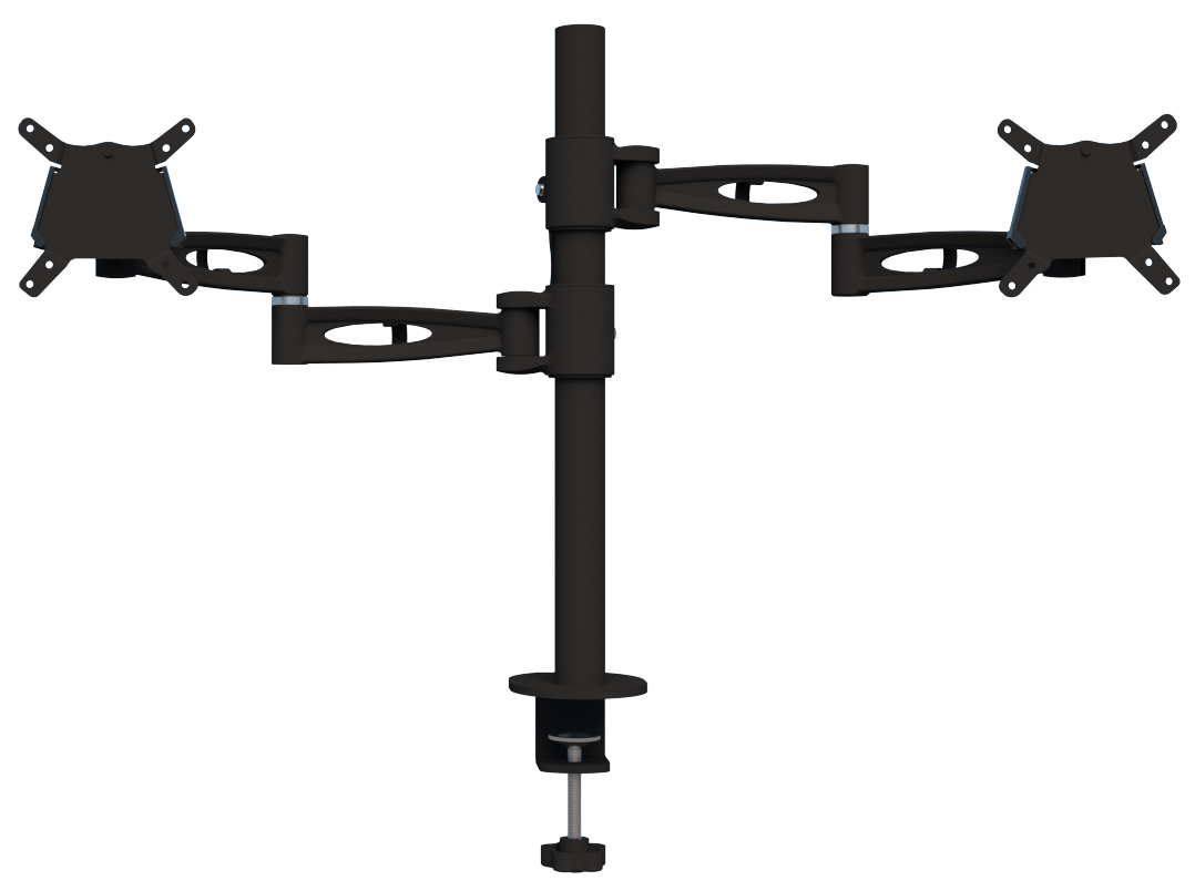 Kardo Independent Double Monitor Arm Black