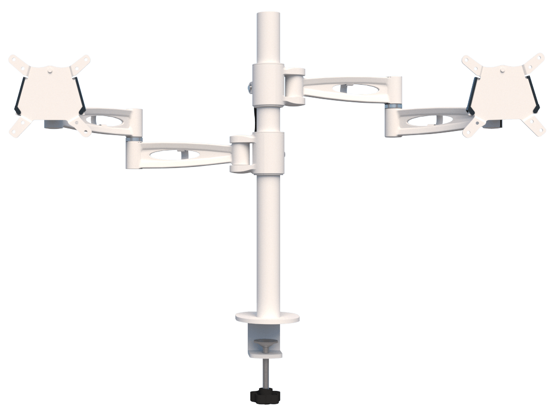 Kardo Independent Double Monitor Arm White