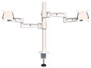 Kardo Independent Double Monitor Arm White