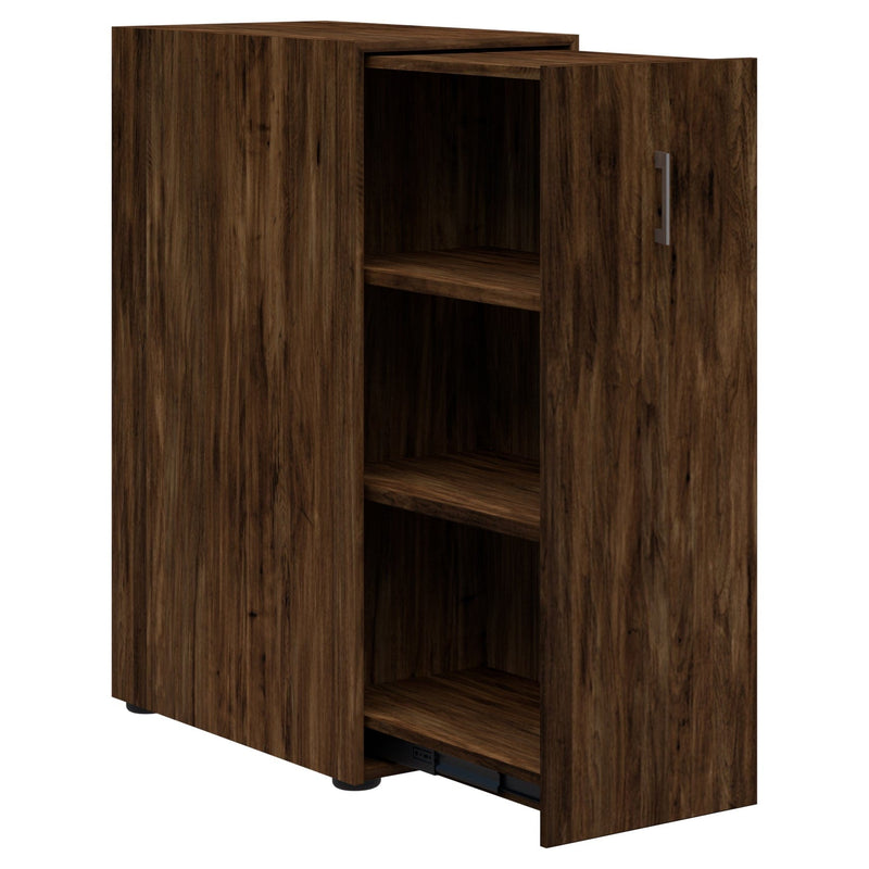 Mascot Personal Pull-Out Shelving Aged Walnut / Right Hand / Locking