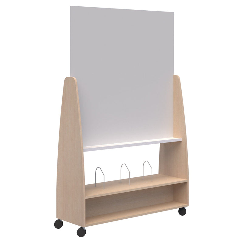 Move Mobile Whiteboard Open Shelf / Refined Oak