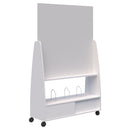 Move Mobile Whiteboard Sliding Door Cupboard / Snow Velvet