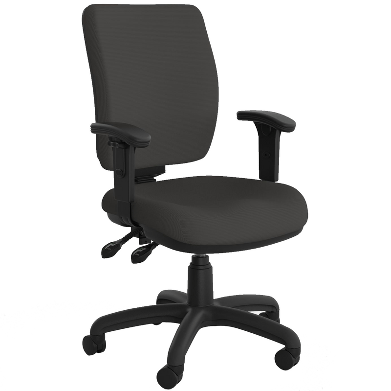 Nova Luxe Office Chair Slate Grey / Without