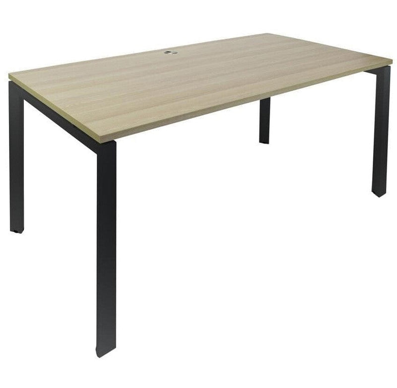 Novah Fixed Height Desk 1200 x 600 / Autumn Oak / Black