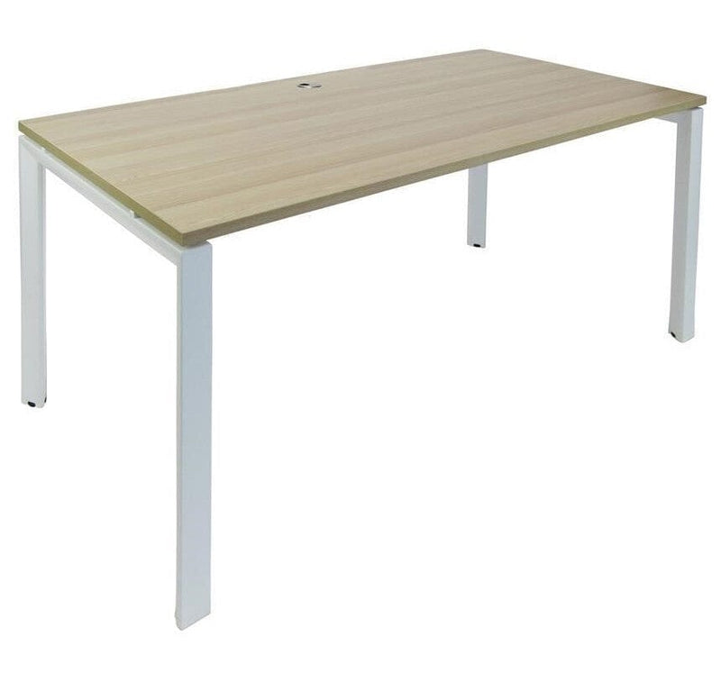 Novah Fixed Height Desk 1200 x 600 / Autumn Oak / White