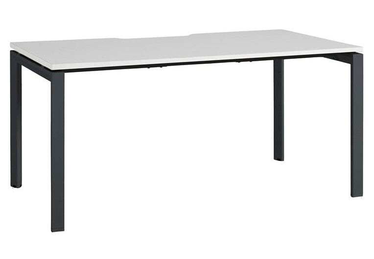 Novah Fixed Height Desk 1500 x 700 / White / Black