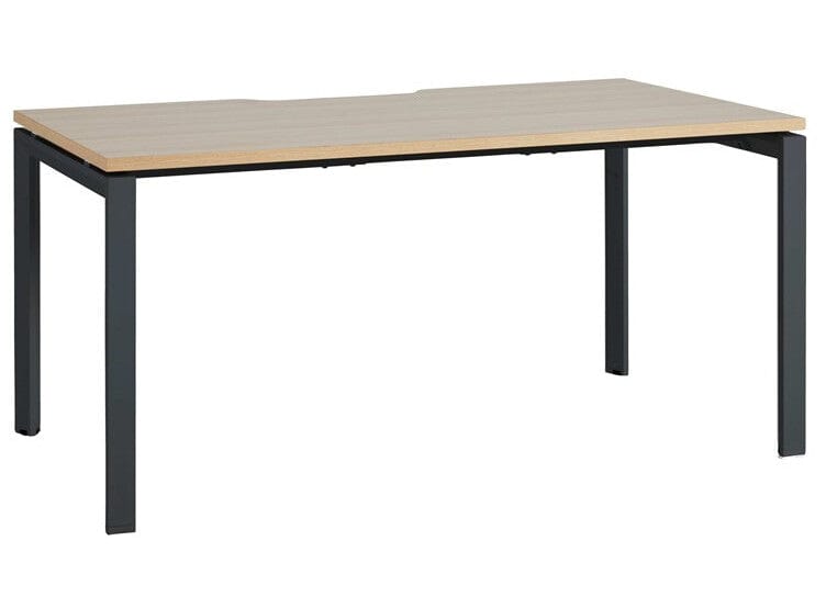 Novah Fixed Height Desk 1600 x 700 / Autumn Oak / Black