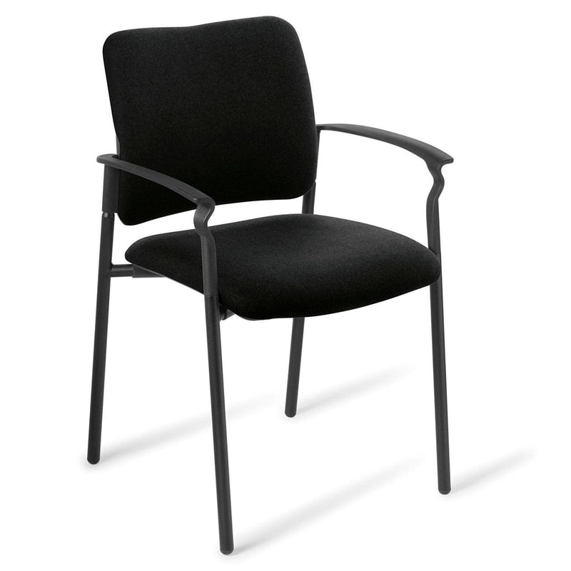 Polo Visitor Chair Black / Quantum / With Arms