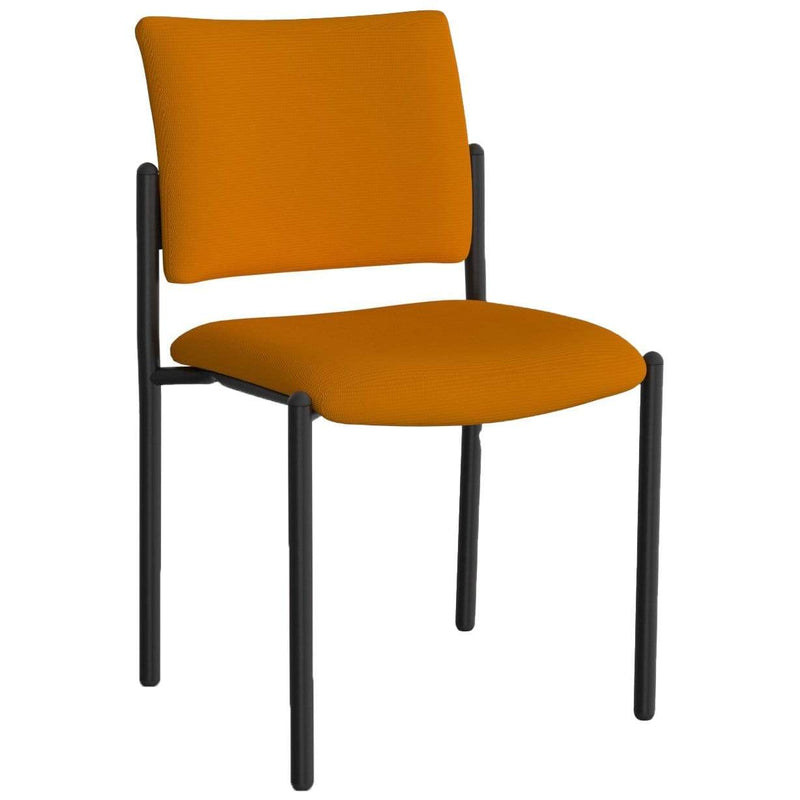 Que Visitor Chair Stackable Bright Orange / Without