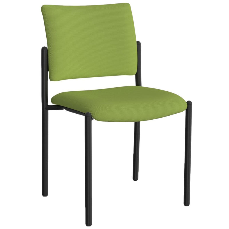 Que Visitor Chair Stackable Lime Green / Without