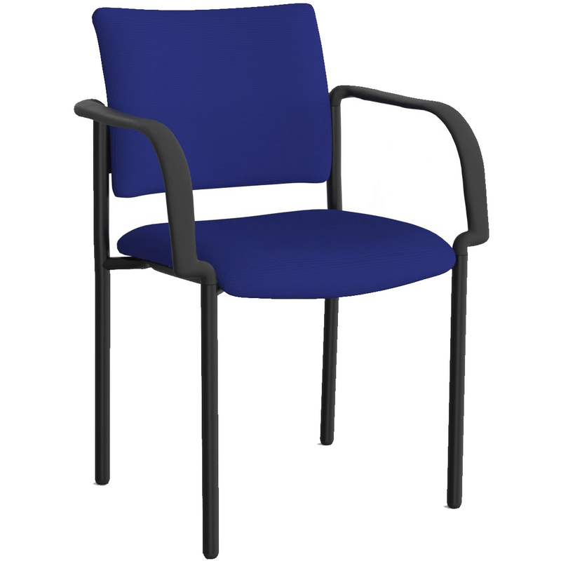 Que Visitor Chair Stackable Royal Blue / With Arms